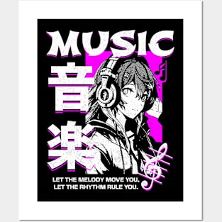 Music Anime Style Posters and Art